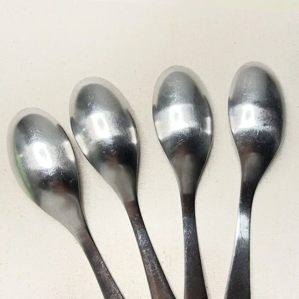 Robert Welch Linton Place Oval Soup Spoon Stainless Flatware Set 4